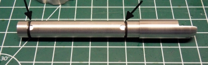 The slots made for the O-ring bearing rings. The slots made for the O-ring bearing rings.